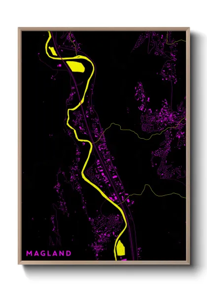 Une affiche de carte sur Magland