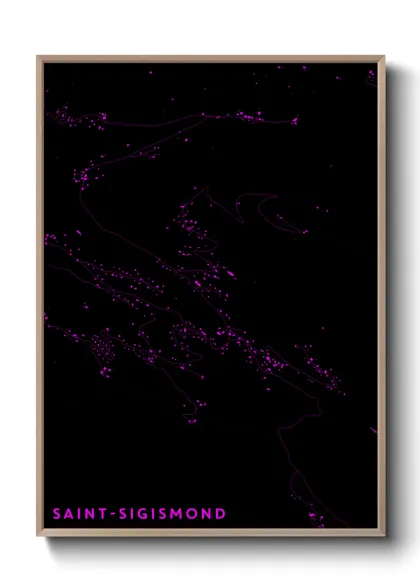 Une affiche de carte sur Saint-Sigismond