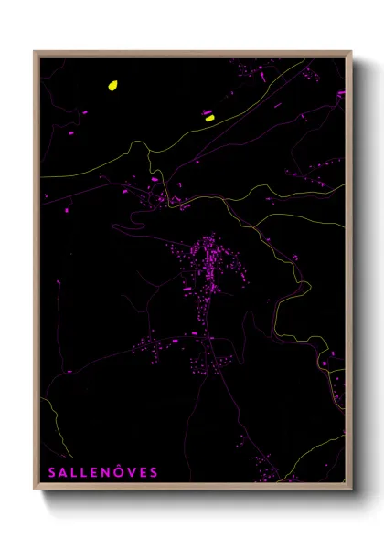 Une affiche de carte sur Sallenôves