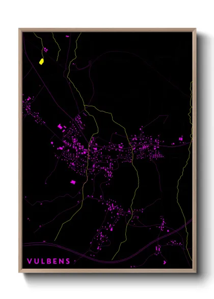 Une affiche de carte sur Vulbens