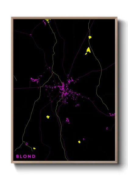 Une affiche de carte sur Blond