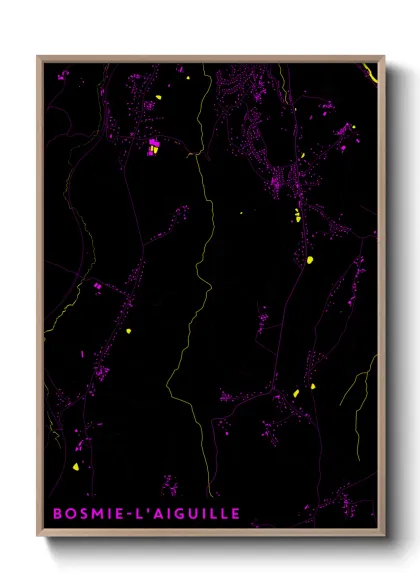 Une affiche de carte sur Bosmie-l'Aiguille