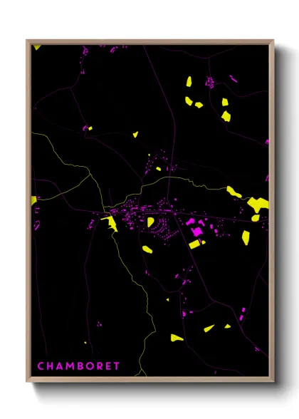 Une affiche de carte sur Chamboret