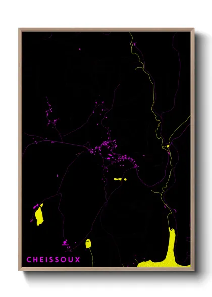 Une affiche de carte sur Cheissoux