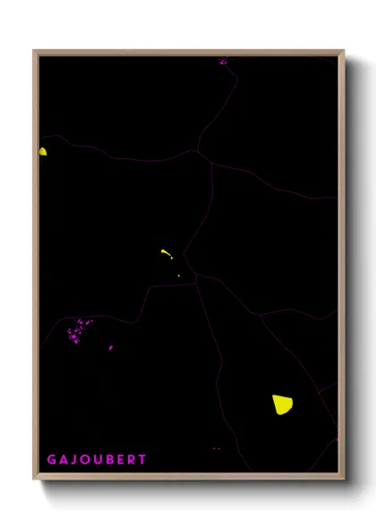 Une affiche de carte sur Gajoubert