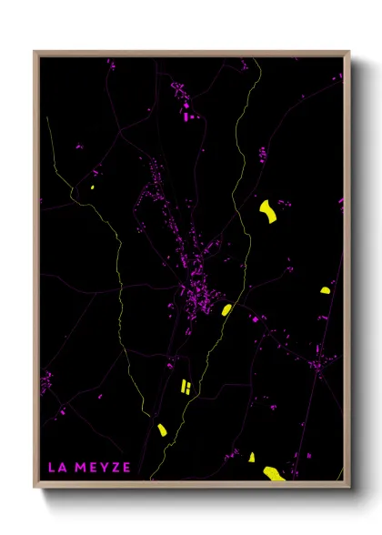 Une affiche de carte sur La Meyze