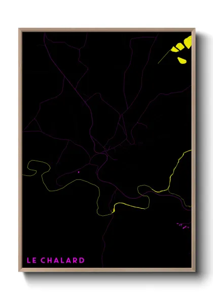 Une affiche de carte sur Le Chalard