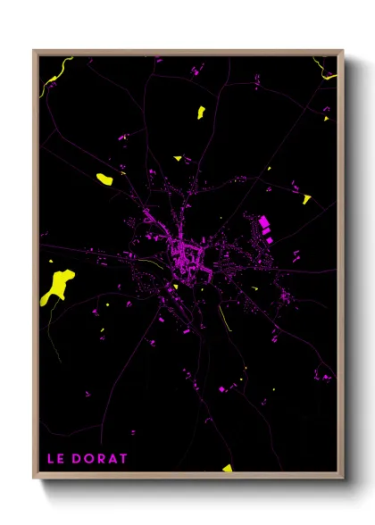 Une affiche de carte sur Le Dorat