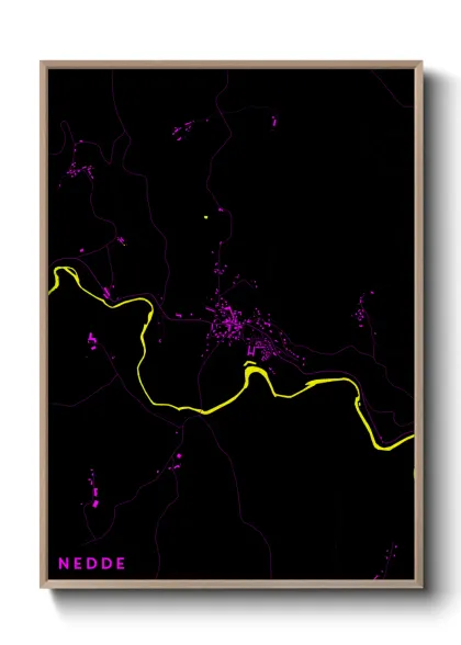 Une affiche de carte sur Nedde