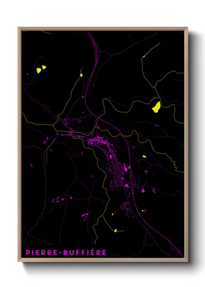 Une affiche de carte sur Pierre-Buffière