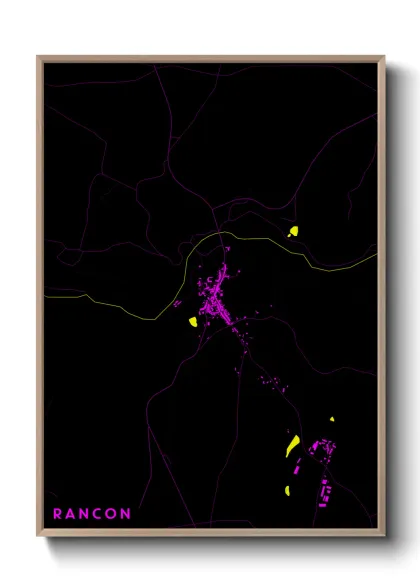 Une affiche de carte sur Rancon