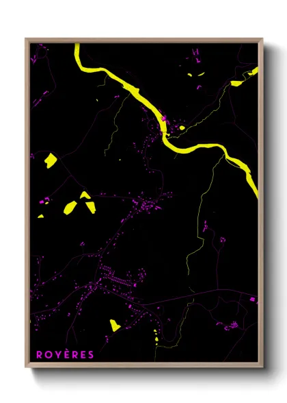 Une affiche de carte sur Royères
