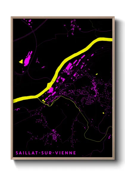 Une affiche de carte sur Saillat-sur-Vienne