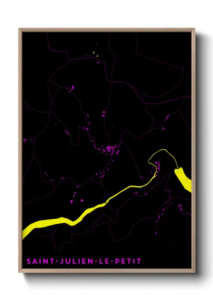 Une affiche de carte sur Saint-Julien-le-Petit