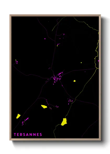 Une affiche de carte sur Tersannes