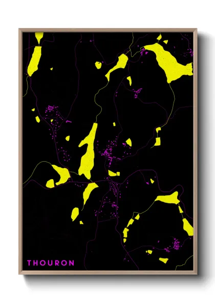 Une affiche de carte sur Thouron
