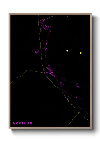 Une affiche de carte sur Arvieux