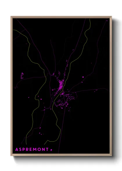 Une affiche de carte sur Aspremont