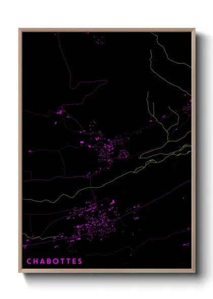 Une affiche de carte sur Chabottes