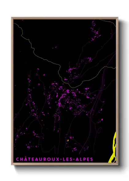 Une affiche de carte sur Châteauroux-les-Alpes