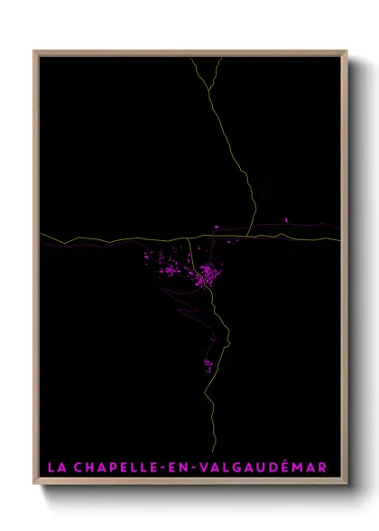 Une affiche de carte sur La Chapelle-en-Valgaudémar