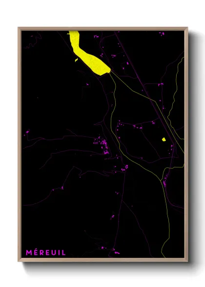 Une affiche de carte sur Méreuil