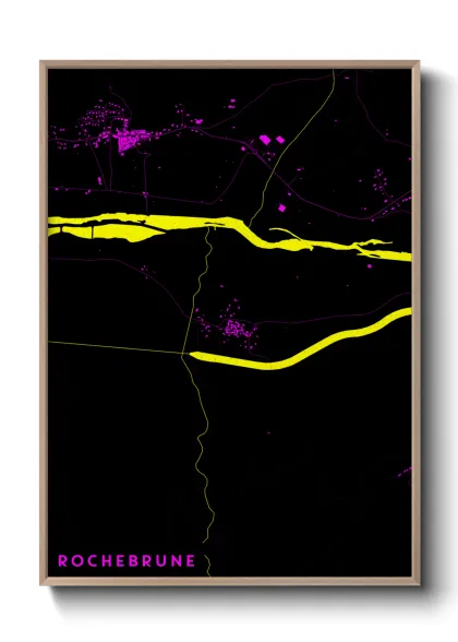 Une affiche de carte sur Rochebrune