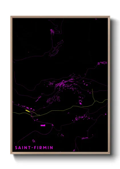 Une affiche de carte sur Saint-Firmin