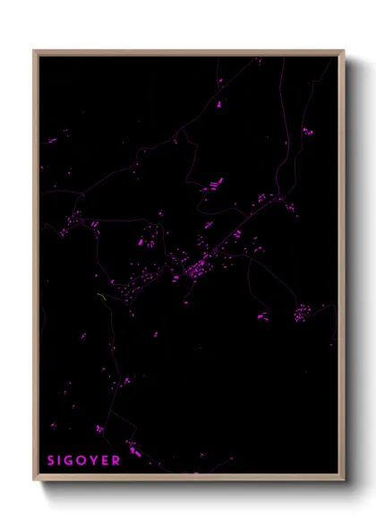 Une affiche de carte sur Sigoyer