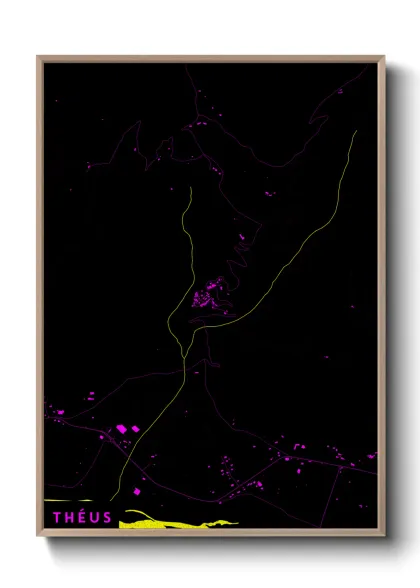 Une affiche de carte sur Théus