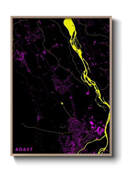 Une affiche de carte sur Adast