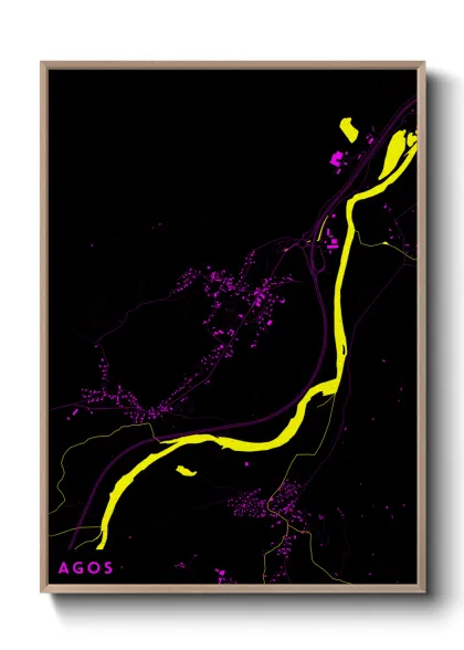 Une affiche de carte sur Agos