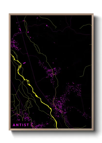 Une affiche de carte sur Antist