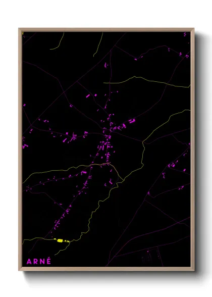 Une affiche de carte sur Arné