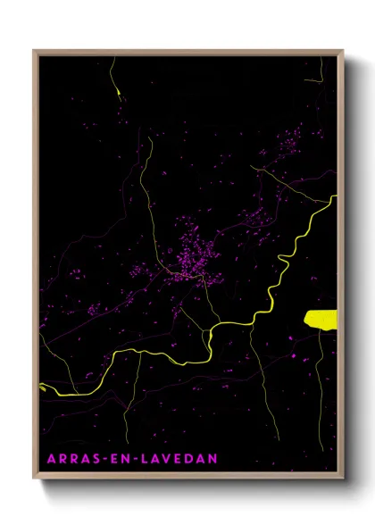Une affiche de carte sur Arras-en-Lavedan