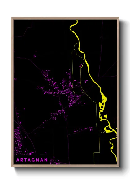 Une affiche de carte sur Artagnan