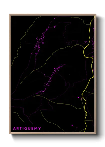 Une affiche de carte sur Artiguemy