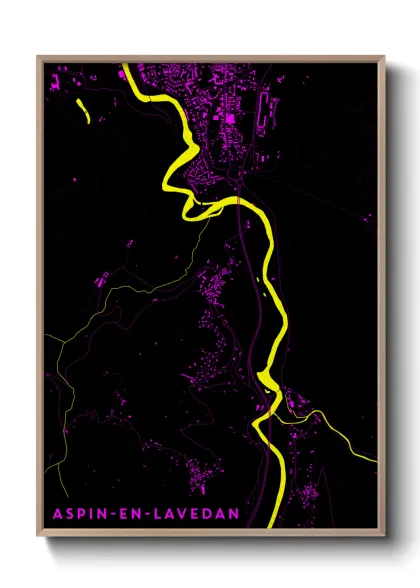 Une affiche de carte sur Aspin-en-Lavedan