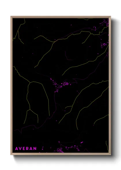 Une affiche de carte sur Averan