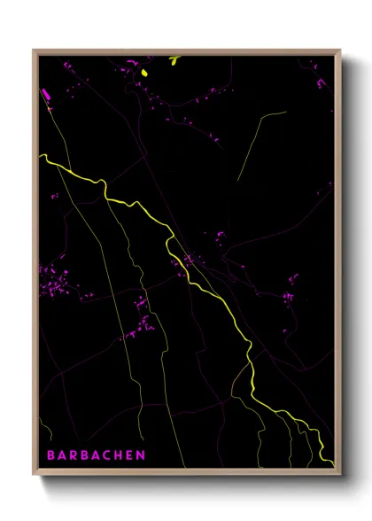 Une affiche de carte sur Barbachen