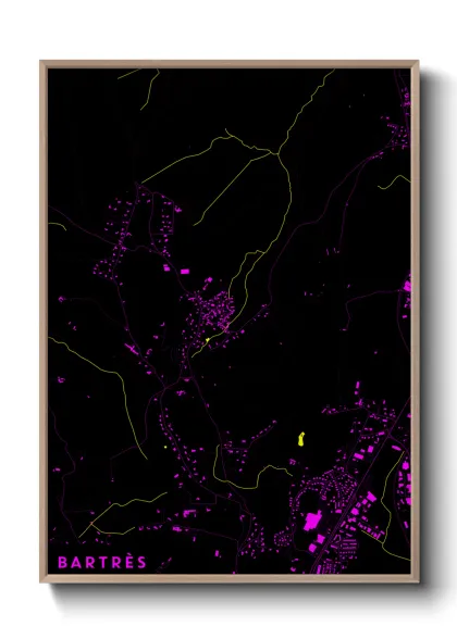Une affiche de carte sur Bartrès