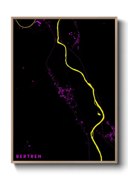 Une affiche de carte sur Bertren