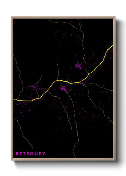 Une affiche de carte sur Betpouey