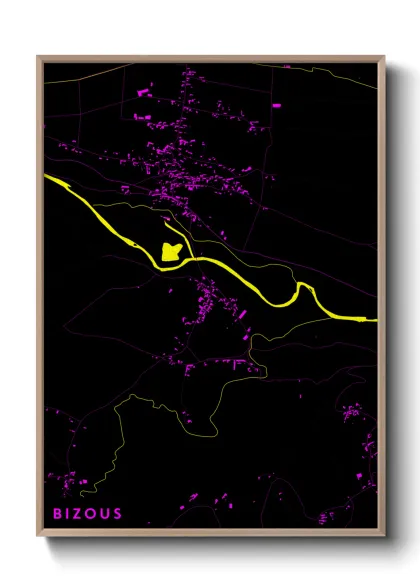 Une affiche de carte sur Bizous