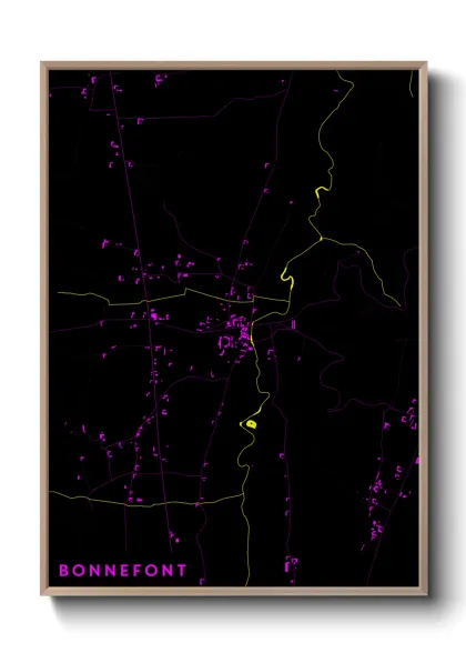 Une affiche de carte sur Bonnefont