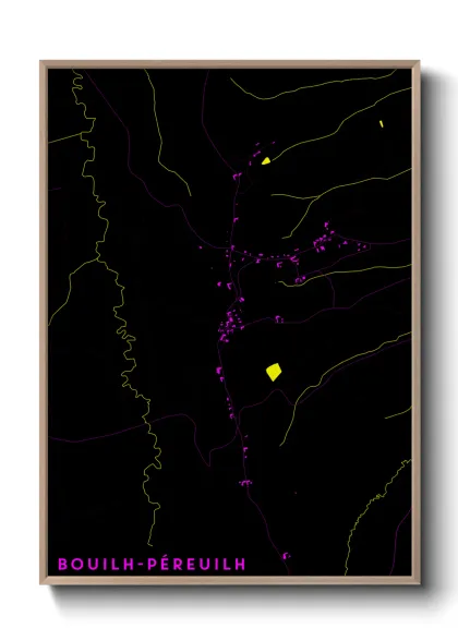 Une affiche de carte sur Bouilh-Péreuilh