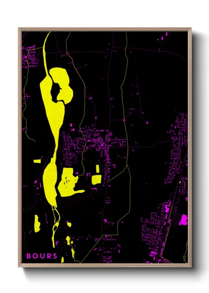 Une affiche de carte sur Bours