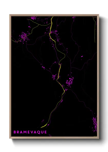 Une affiche de carte sur Bramevaque