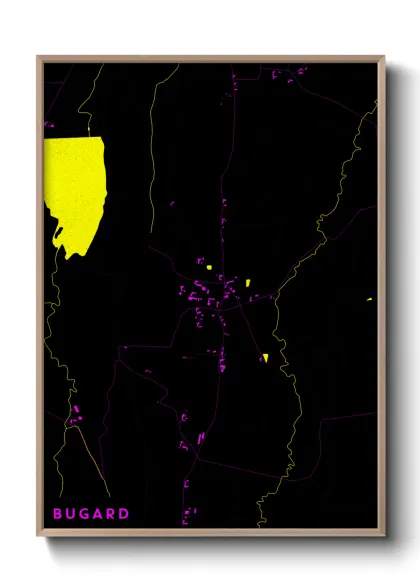Une affiche de carte sur Bugard