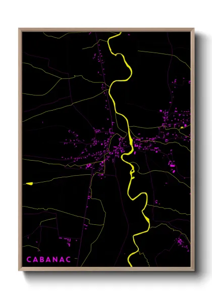 Une affiche de carte sur Cabanac